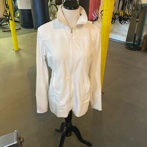 Women's White Zip-Up Jacket
